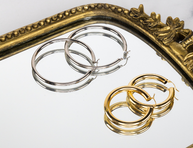 Yellow Gold Hoops