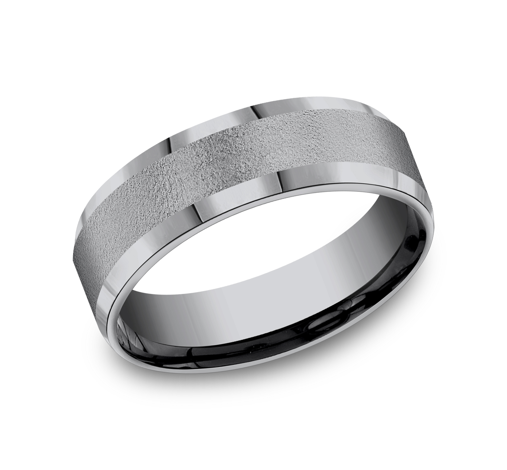 A tantalum male wedding band.