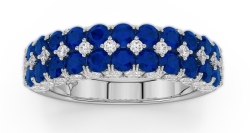 Sapphire & Diamond Fashion Ring