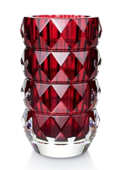 Baccarat Louxor Round Vase Medium - Red