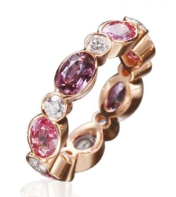 Diamond & Pink/Purple Sapphire Ring