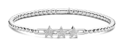 Hulchi Belluni Diamond Bead Stretch Star Bracelet