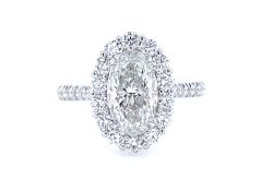 Diamond Oval Halo Engagement Ring