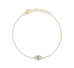 Diamond & Turquoise Bracelet