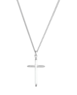 Sterling Silver Cross Necklace 18'