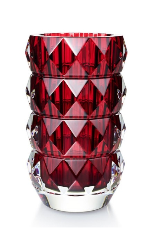 Baccarat Louxor Round Vase Medium - Red