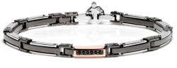 Baraka Stainless Steel Black Diamond Bracelet