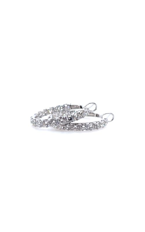Diamond Medium Hoop Earrings