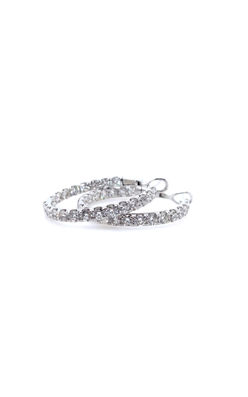 Diamond Medium Hoop Earrings