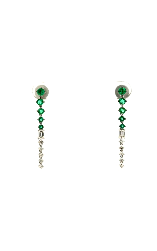 Emerald & Diamond Drop Earrings