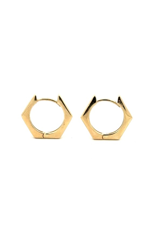 Hexagon Huggie Earrings
