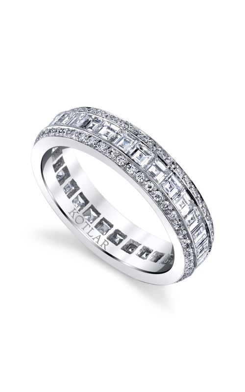 Harry Kotlar Platinum Channel Set Pave Fashion Band