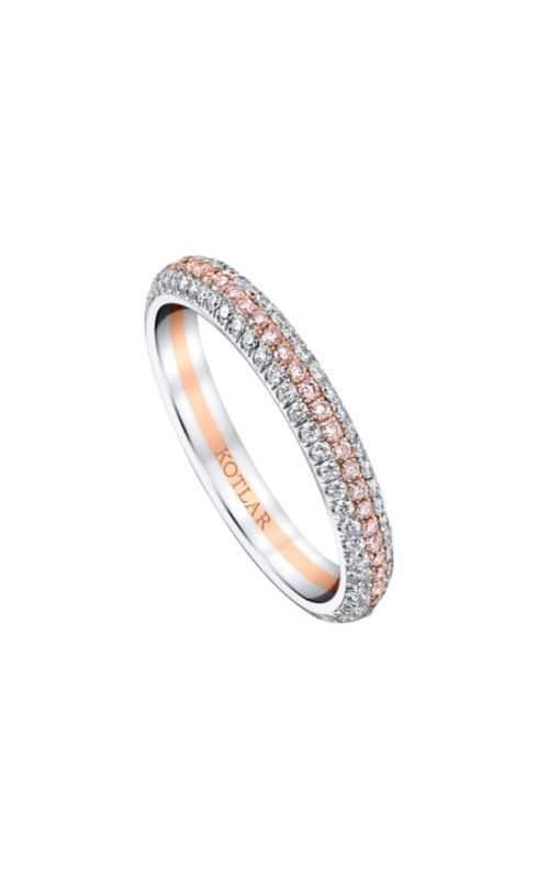 Harry Kotlar Platinum Pink Diamond Wedding Band
