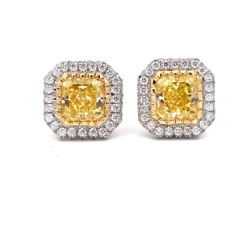 Harry Kotlar Yellow Diamond Earrings