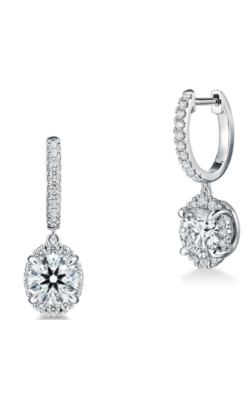 Hearts On Fire Diamond Ellipse Leverback Earrings