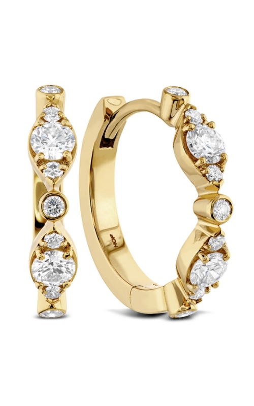 Hearts On Fire Bezel Regal Huggie