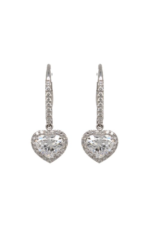 Diamond Drop Heart Earrings