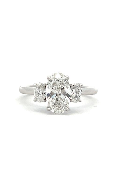 Platinum Engagement Ring Size 6.5 With One 1.50Ct Oval