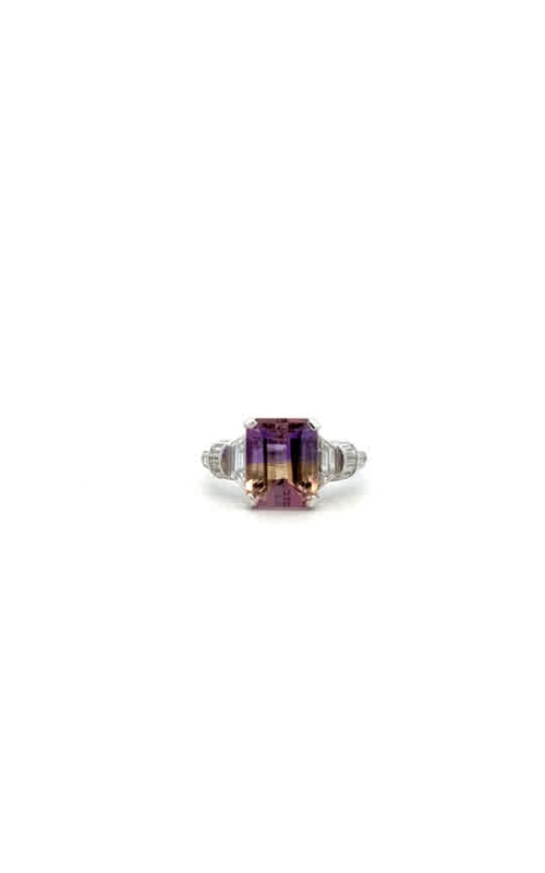 Ametrine & Diamond Platinum Band