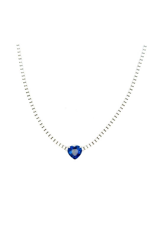 Blue Sapphire & Diamond Necklace