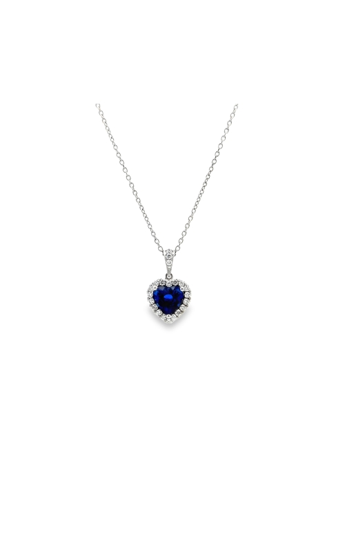 Heart Sapphire & Diamond Pendant
