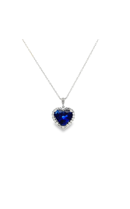 Heart Sapphire & Diamond Pendant