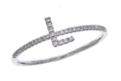Diamond 'L' Fashion Ring