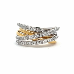 Diamond Criss Cross Fashion Ring