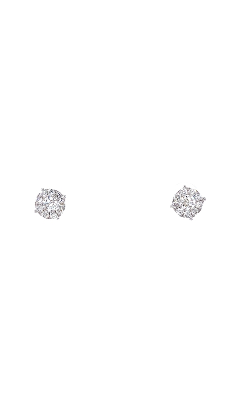 Diamond Halo Stud Earrings