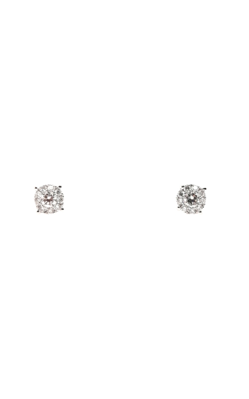 Diamond Halo Stud Earrings