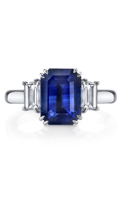 Platinum Sapphire & Diamond Ring