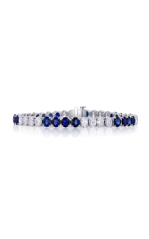 Platinum Diamond & Sapphire Bracelet