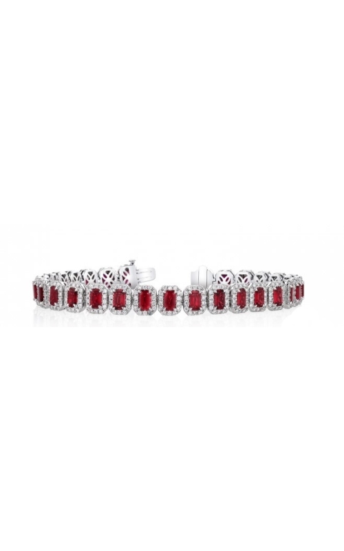 Ruby & Diamond Halo Bracelet