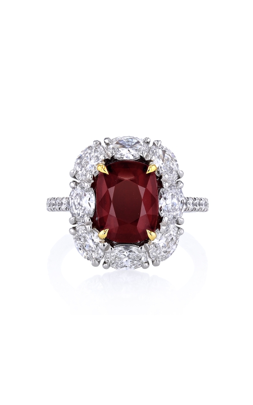 Ruby & Diamond Platinum Ring