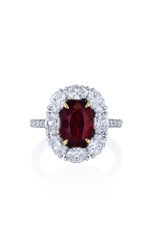Ruby & Diamond Platinum Ring
