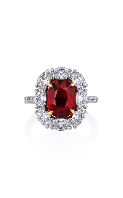 Ruby & Diamond Platinum Ring