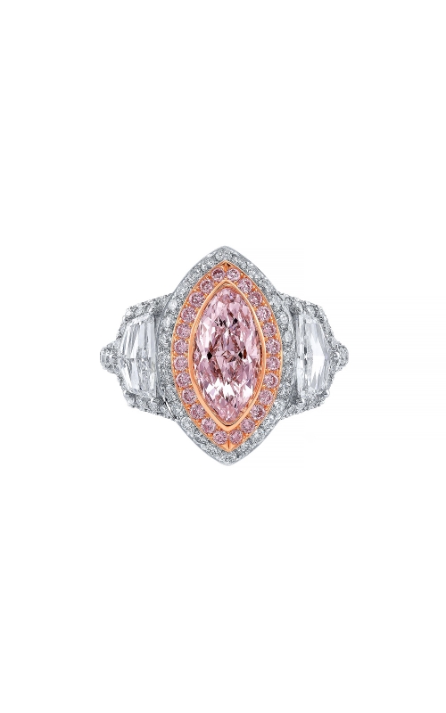 Pink Diamond Platinum Engagement Ring