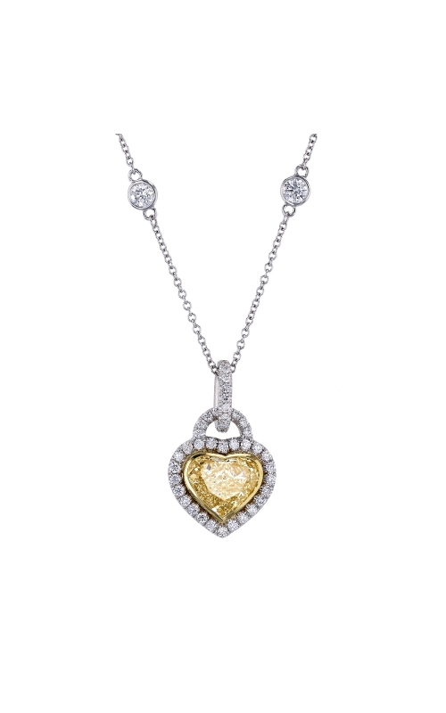 Yellow Diamond Heart Necklace