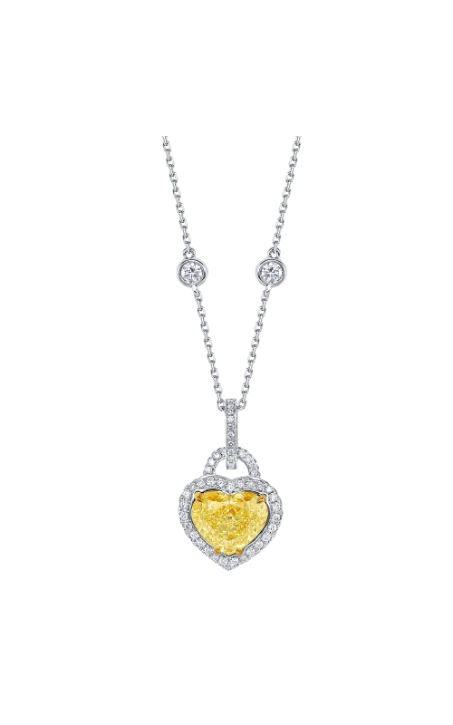 Yellow Diamond Heart Pendant