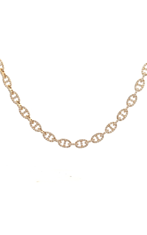 Diamond Oval Link Necklace
