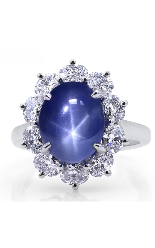 Oscar Heyman Platinum Sri Lankan Star Sapphire Diamond Ring