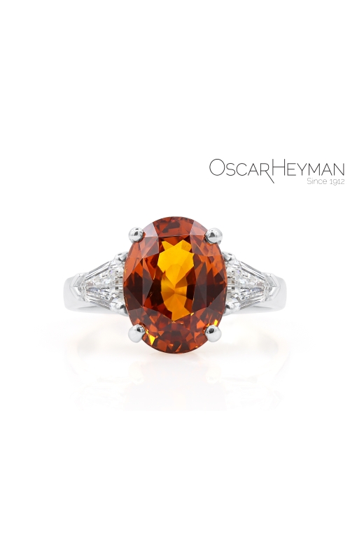 Oscar Heyman Ceylon Vivid Orange Sapphire Ring