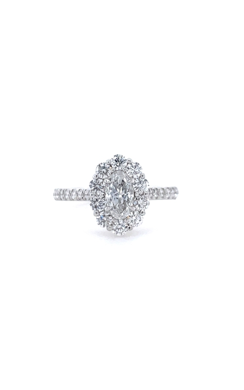 Diamond Oval Halo Engagement Ring