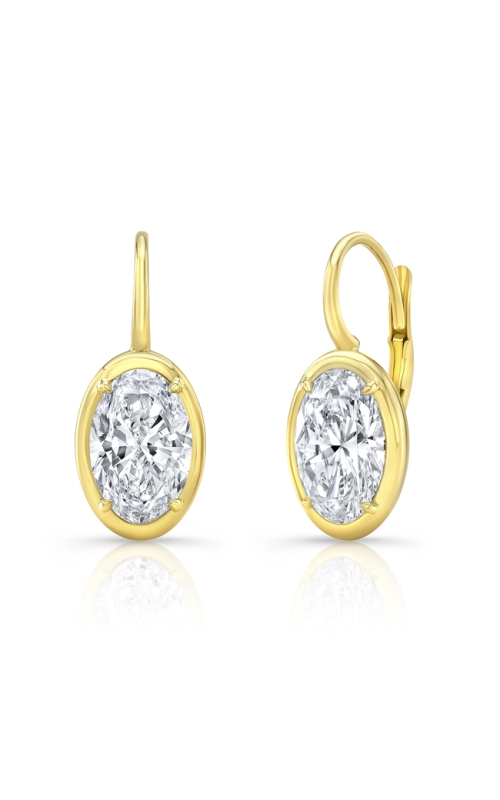 Diamond Oval Earrings