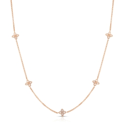 Roberto Coin Diamond Love By the Inch Station Necklace