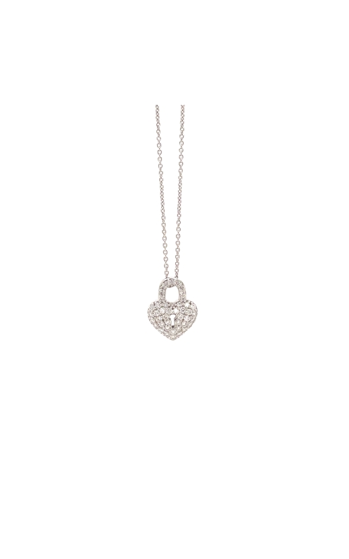 Roberto Coin Diamond Heart Lock Necklace