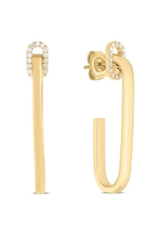 Roberto Coin Diamond Hoop Earrings