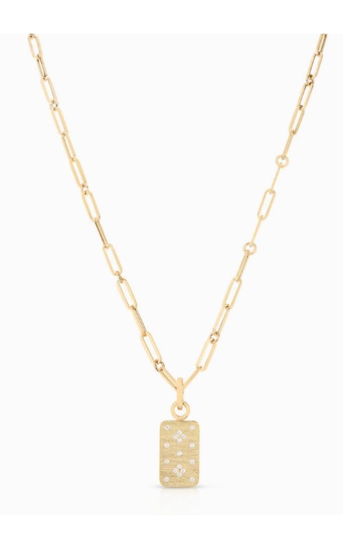 Roberto Coin Venetian Princess Diamond Dog Tag Pendant