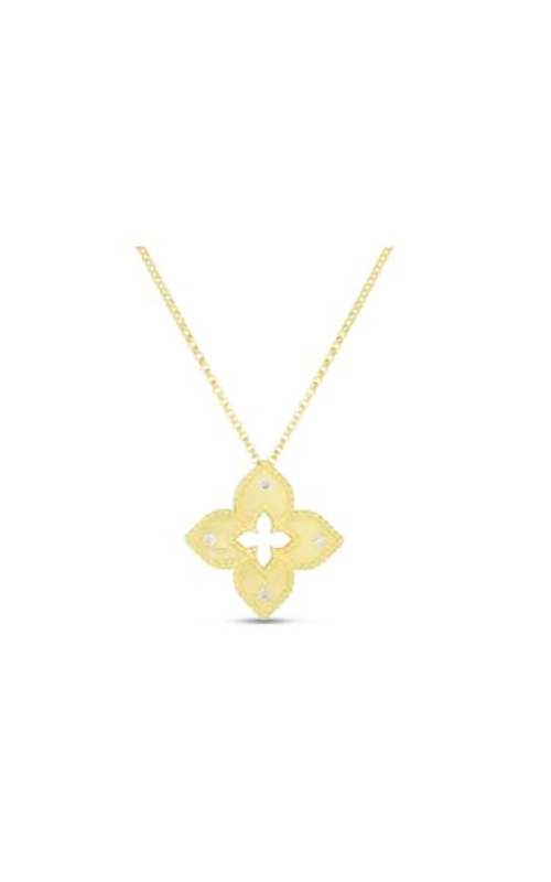 Roberto Coin Diamond Petite Venetian Princess Satin Flower Pendant