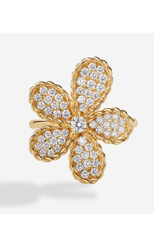 Roberto Coin Jasmine Pave Diamond Flower Ring